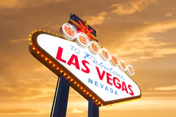 Foto op Canvas Welcome To Fabulous Las Vegas Nevada Sign © somchaij