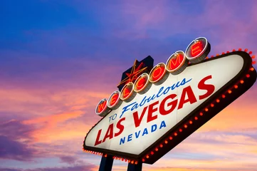 Rolgordijnen Welkom bij Fabulous Las Vegas Nevada Sign © somchaij