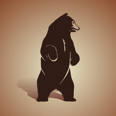 Naklejka premium Bear silhouette 