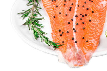 Salmon fillet with pepper citrus.