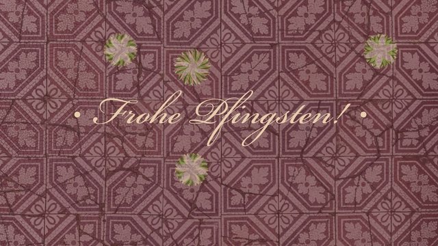 Frohe Pfingsten Schriftzug - edel