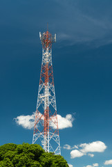 Telecommunications antenna for radio, television and telephone w