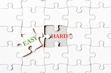 Missing jigsaw puzzle piece with word SUCCEED