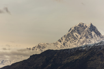 annapurna range snow mountain