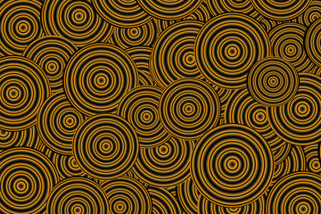 background with a large yellow- black circles