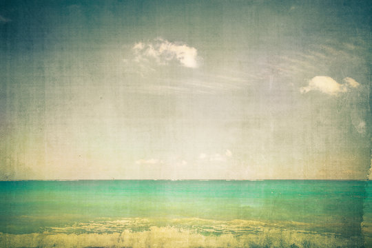 Fototapeta Ocean z efektem tekstury vintage