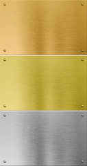 high quality silver, gold and bronze metal textures