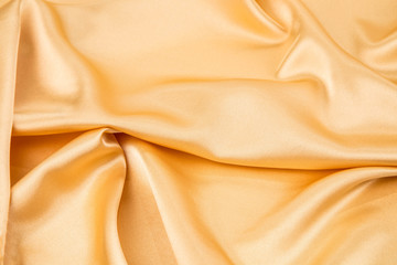 Golden silk drapery. 