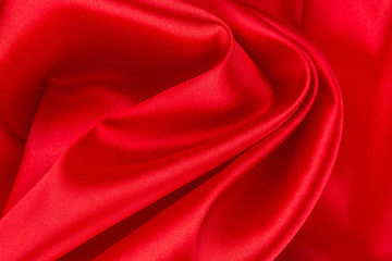 Red silk drapery