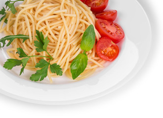 Tagliatelli pasta with tomatoes 