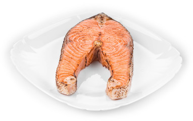 fresh salmon fillet.