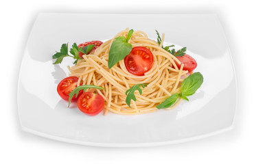 Tagliatelli pasta with tomatoes