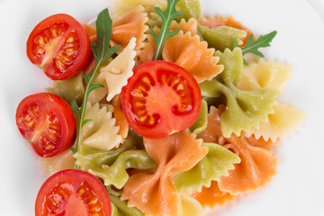 Bunch of the farfalle pasta 
