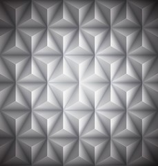 Gray Geometric abstract low-poly paper background. Vector