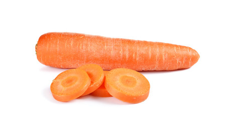 fresh carrots isolated on white background