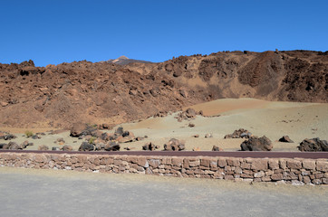 пейзаж вулканической породы на тенерифе