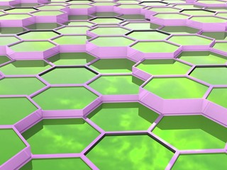 abstract background of 3d hexagons blocks
