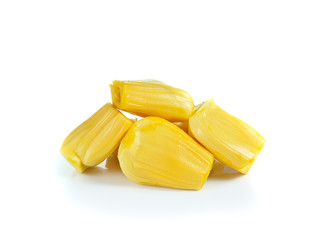 Juicy jackfruit isolated on white background