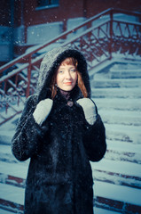 Girl in snow