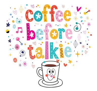 Fototapeta Coffee before talkie