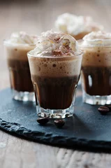 Foto auf Alu-Dibond Delicious coffee with crean and cocoa © nolonely