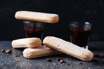 Traditional italian cookie savoiardi