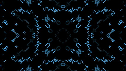 Digital numbers and letters