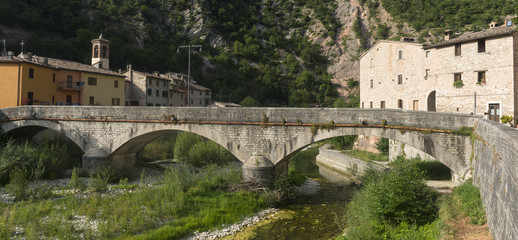 Fototapeta na wymiar Piobbico (Marches), historic village
