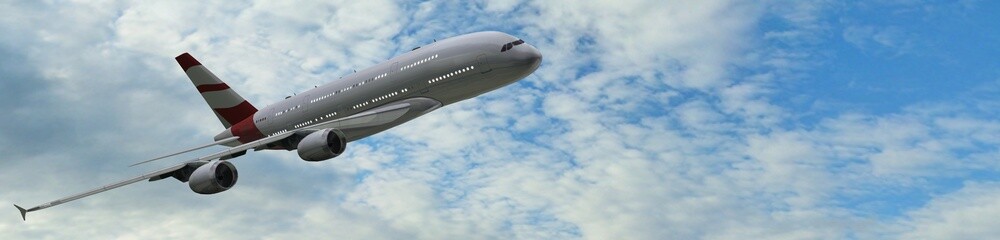 Fototapeta na wymiar Modern Passenger airplane in flight