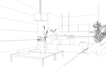Entwurf moderne Wohnung