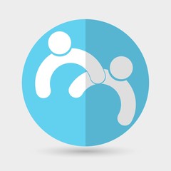 Business icon. Handshake on a white background