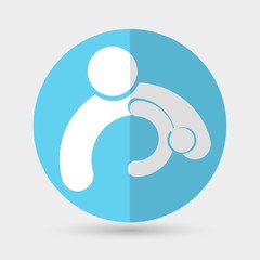 Business icon. Handshake on a white background