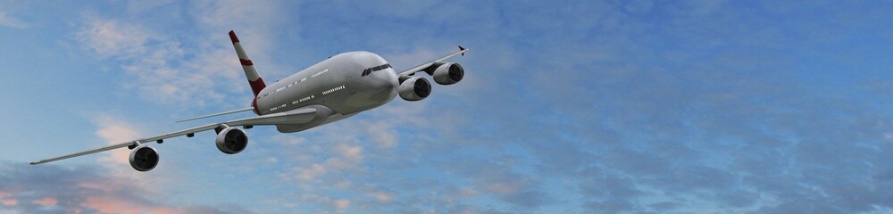 
Modern Passenger airplane in flight