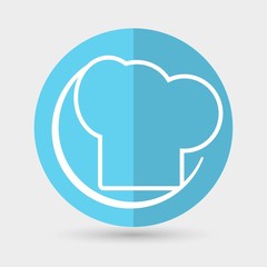 chef hat icon on a white background