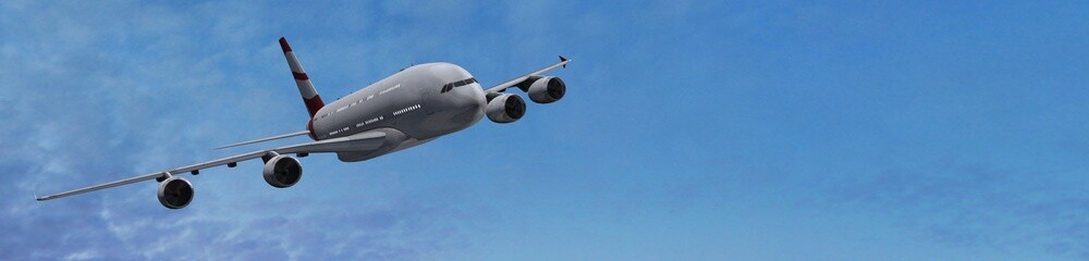 
Modern Passenger airplane in flight