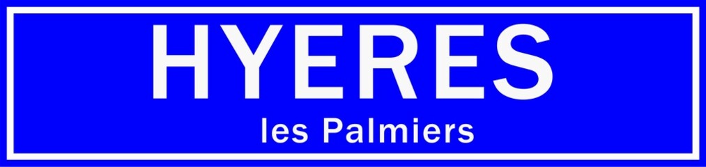 Ville de Hyères les Palmiers,  plaque