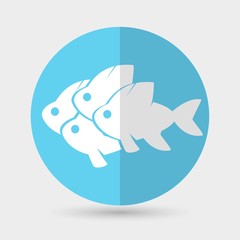 Fish icon on a white background