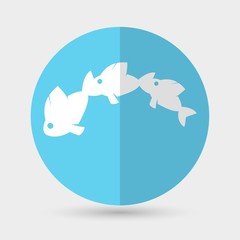 Fish icon on a white background