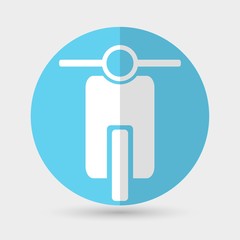 motorbike front view isolated vector icon