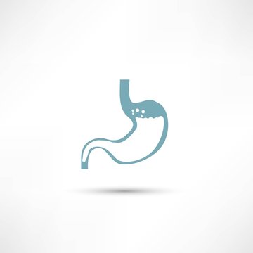 Human stomach symbol