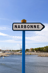 City sign of Narbonne