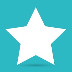 Communist star with hammer and sickle on white background.