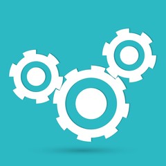 Vector gears, technical, mechanical illustration