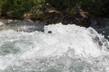 background of whitewater on the river