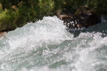 background of whitewater on the river