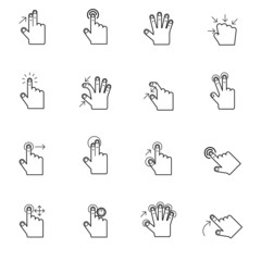 hand icon set vector illustration