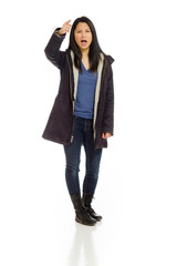 Model angry scolding and pointing