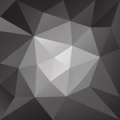 abstract black and white low poly design background