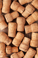 Champagne wine corks texture