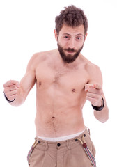 Fototapeta premium Man with beard posing